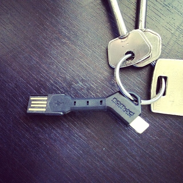 Looking forward to trying out my nomadgoods Charge Key - saves carrying a charging cable