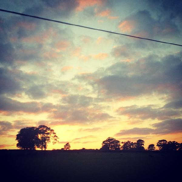 Train sunset