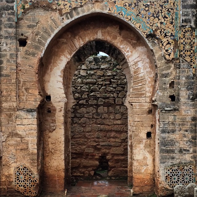 rabat morocco chellah door arch