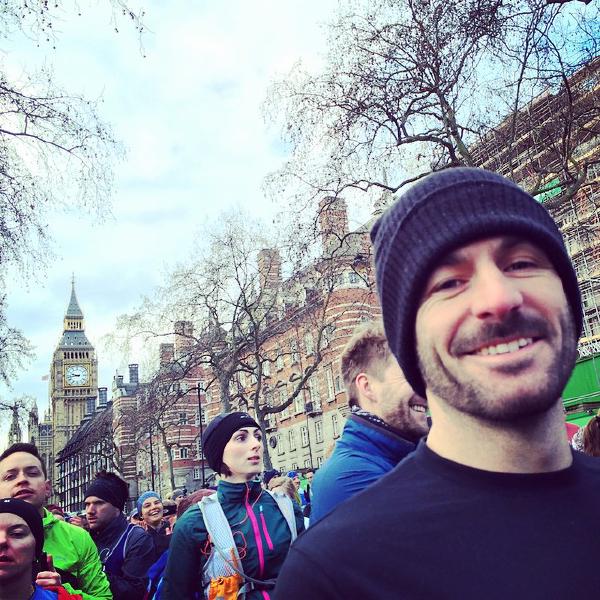 Matt at the start line for the 10km WinterRun this morning in aid of CRUK He beat me by about 4:30 but I still got my personal best with an official time of 54:37 Yay