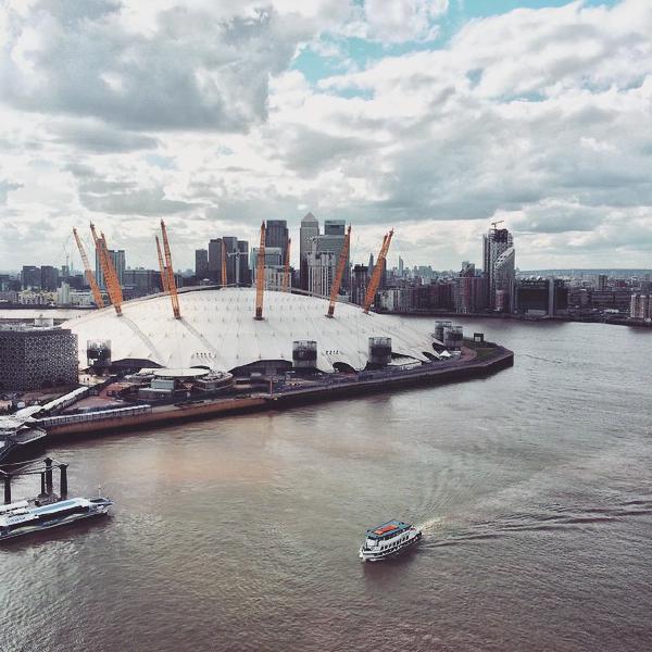 Flying over the Thames