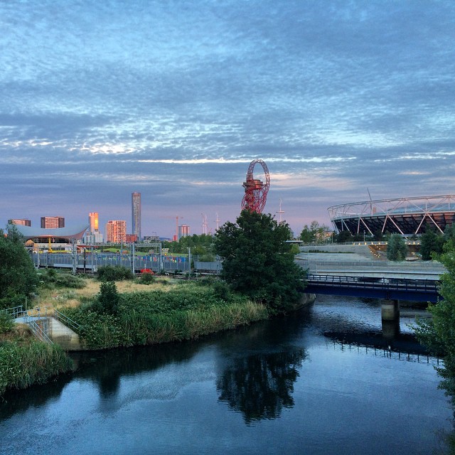 The Olympic Park at dusk