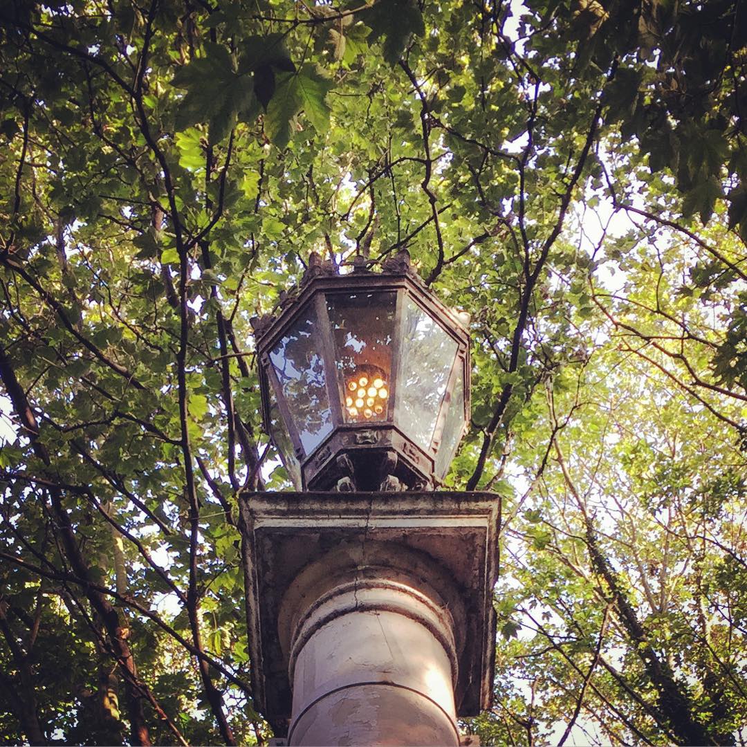 Rare gas light atop a war memorial for the Gas Light and Coke Company