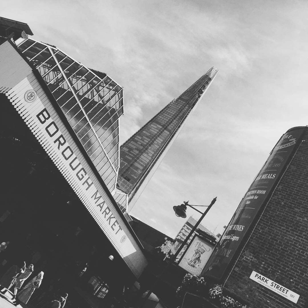 A view of Borough Market and the Shard