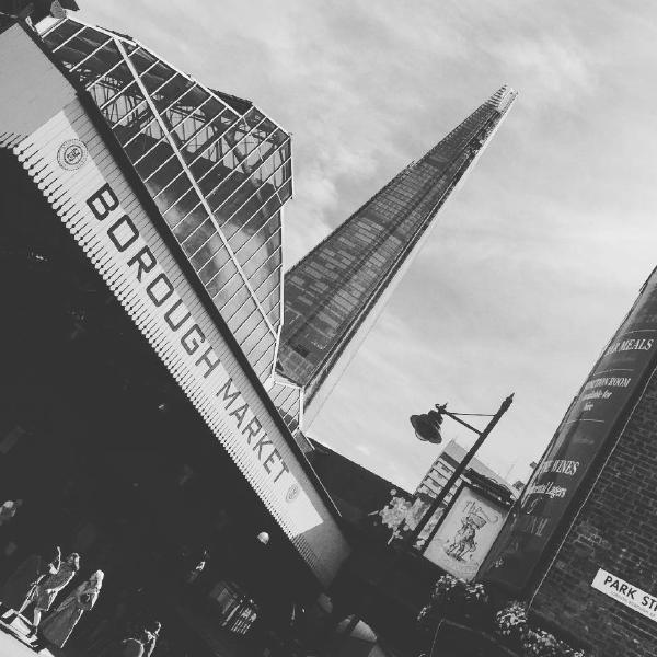 A view of Borough Market and the Shard