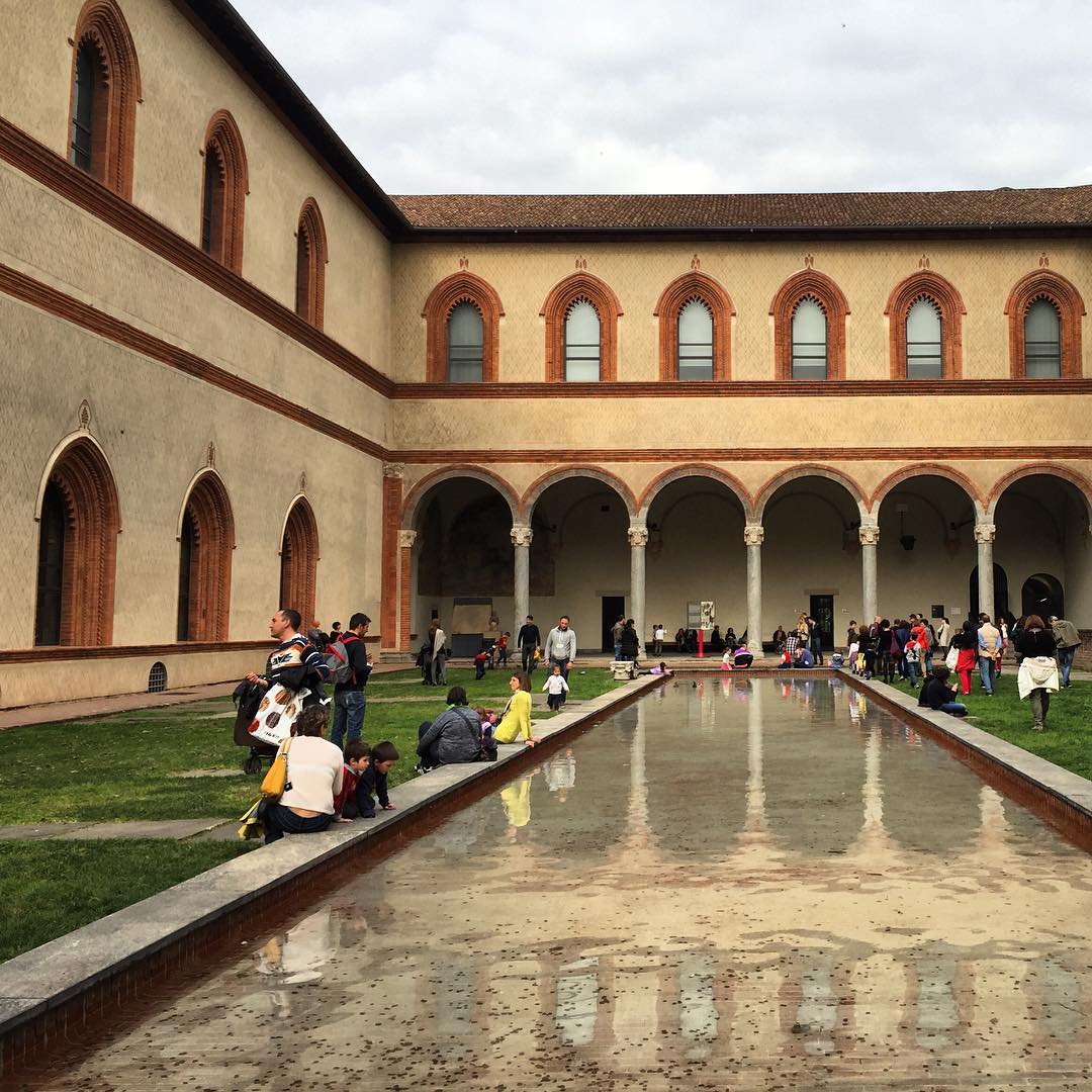 Reflections of the Castello Sforzesco