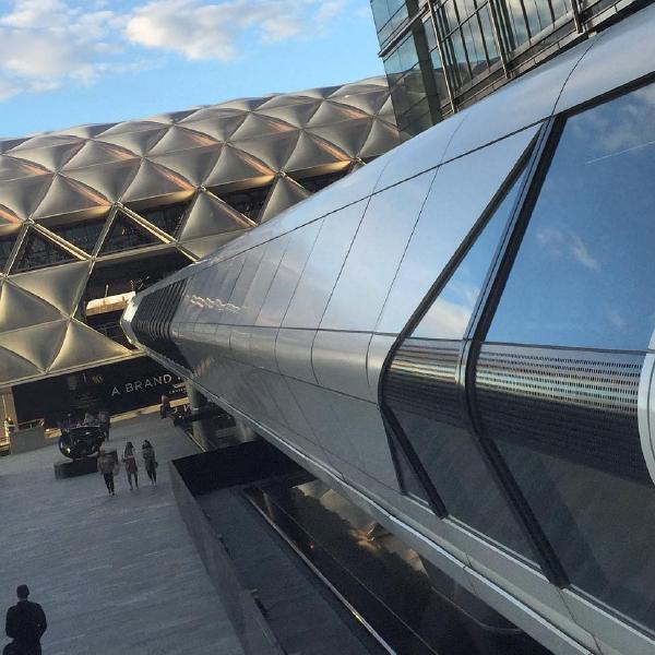 The view to Crossrail Place Canary Wharf