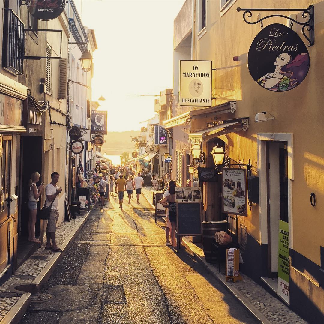 Sunset in Alvor old town