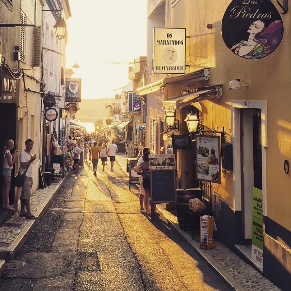 Sunset in Alvor old town