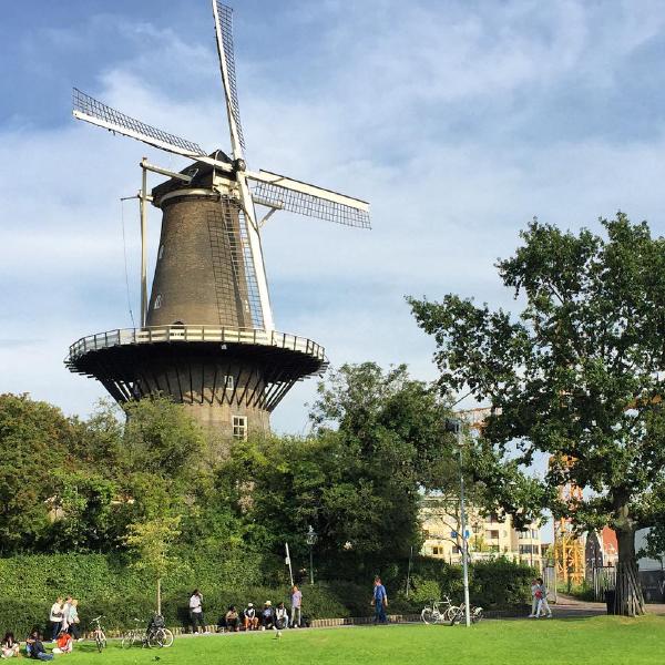 De Valk windmill the last original one still standing in Leiden