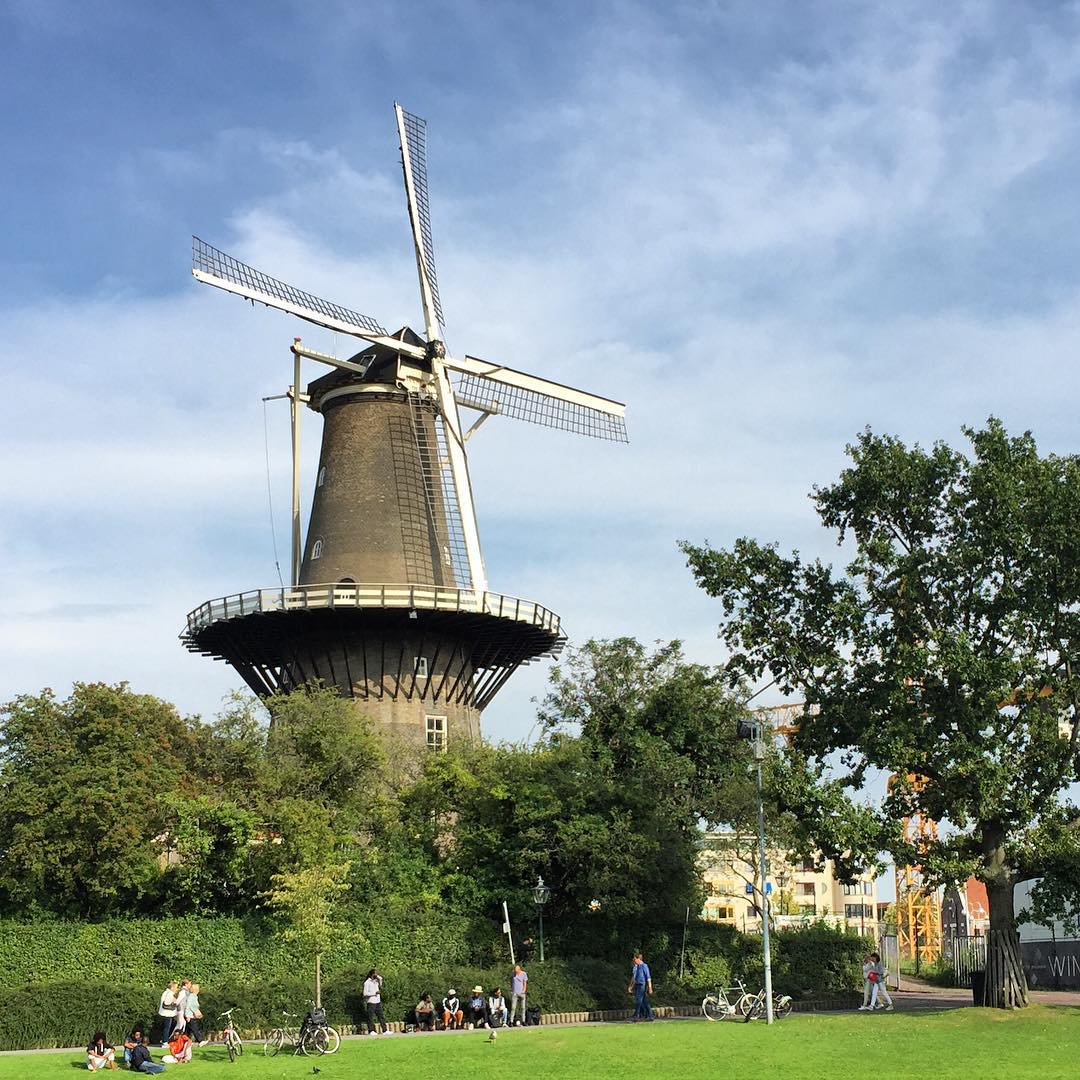 De Valk windmill the last original one still standing in Leiden