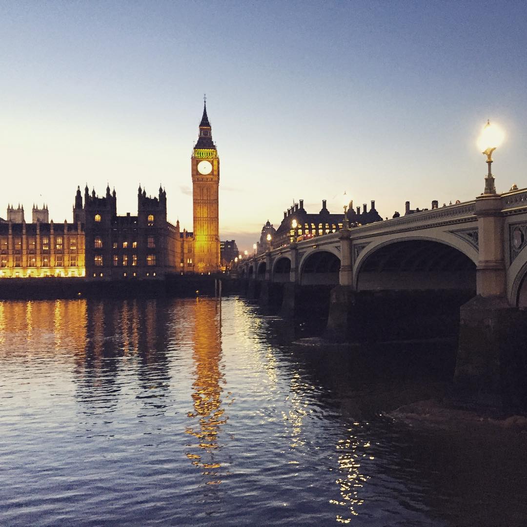 Looking over to parliament