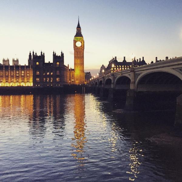 Looking over to parliament