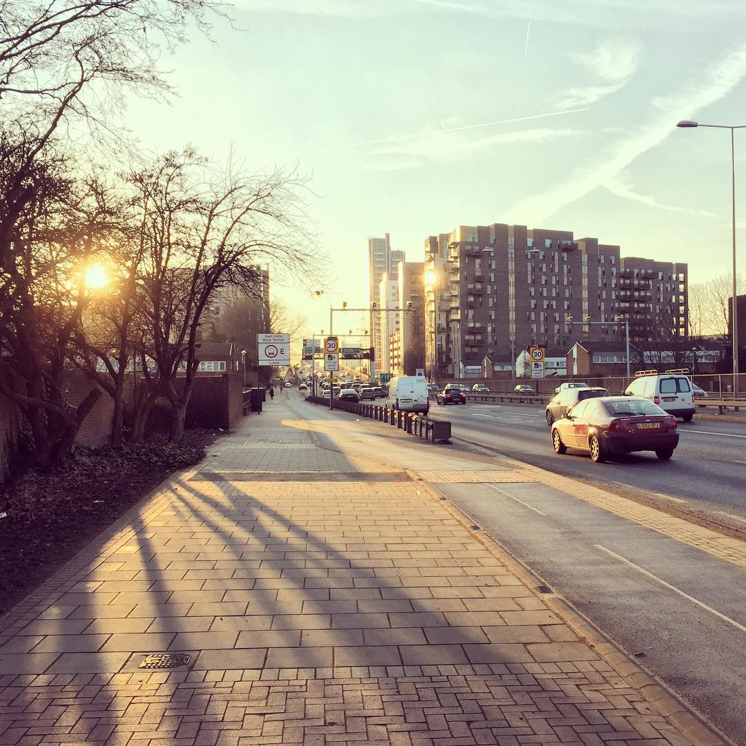 Riding into the setting sun