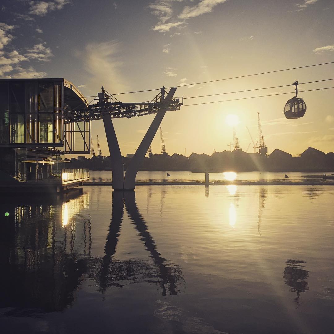 Rising up over the docks