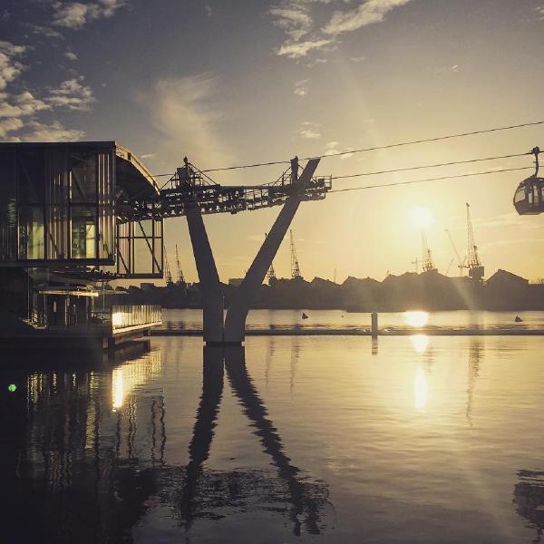 Rising up over the docks