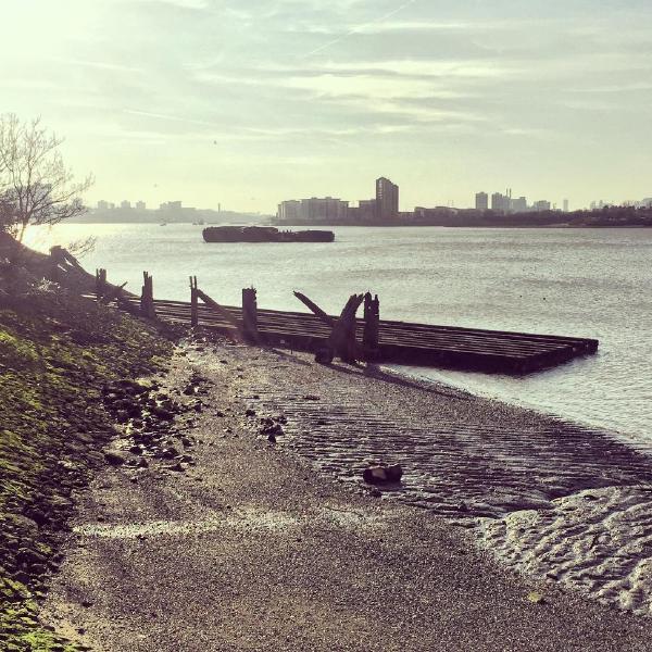 Wooden slipway at Tripcock Ness