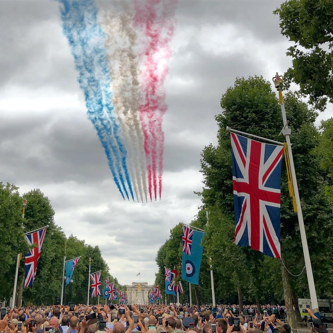 Red Arrows on The Mall