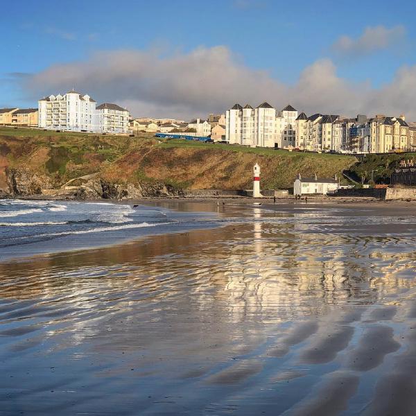 Port Erin beach reflections