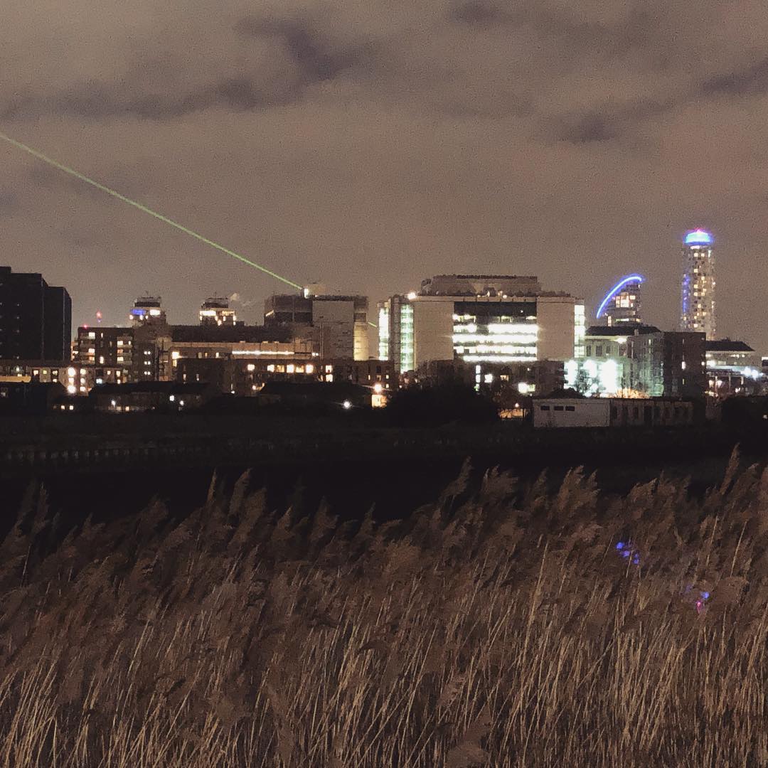 A glimpse of the Greenwich Meridian laser