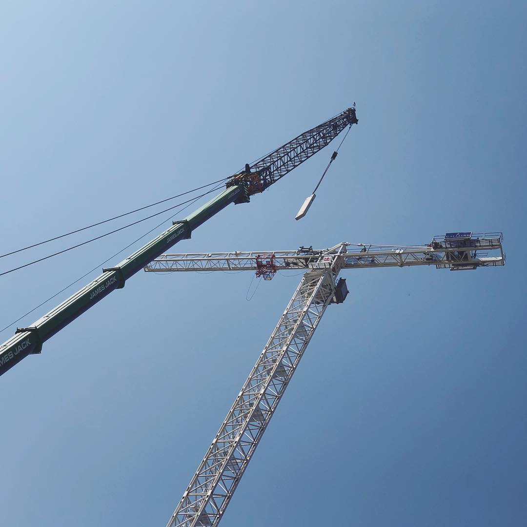 Crane-building crane