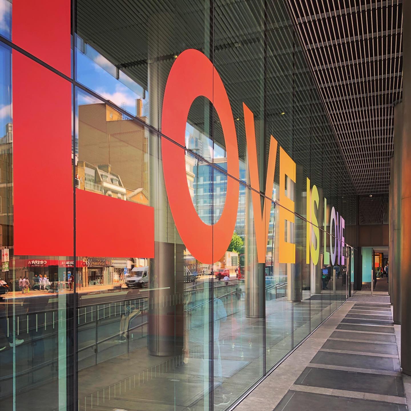 Aldgate Tower looking colourful