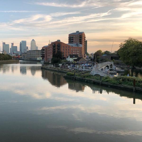 Evening sky at Bow Locks