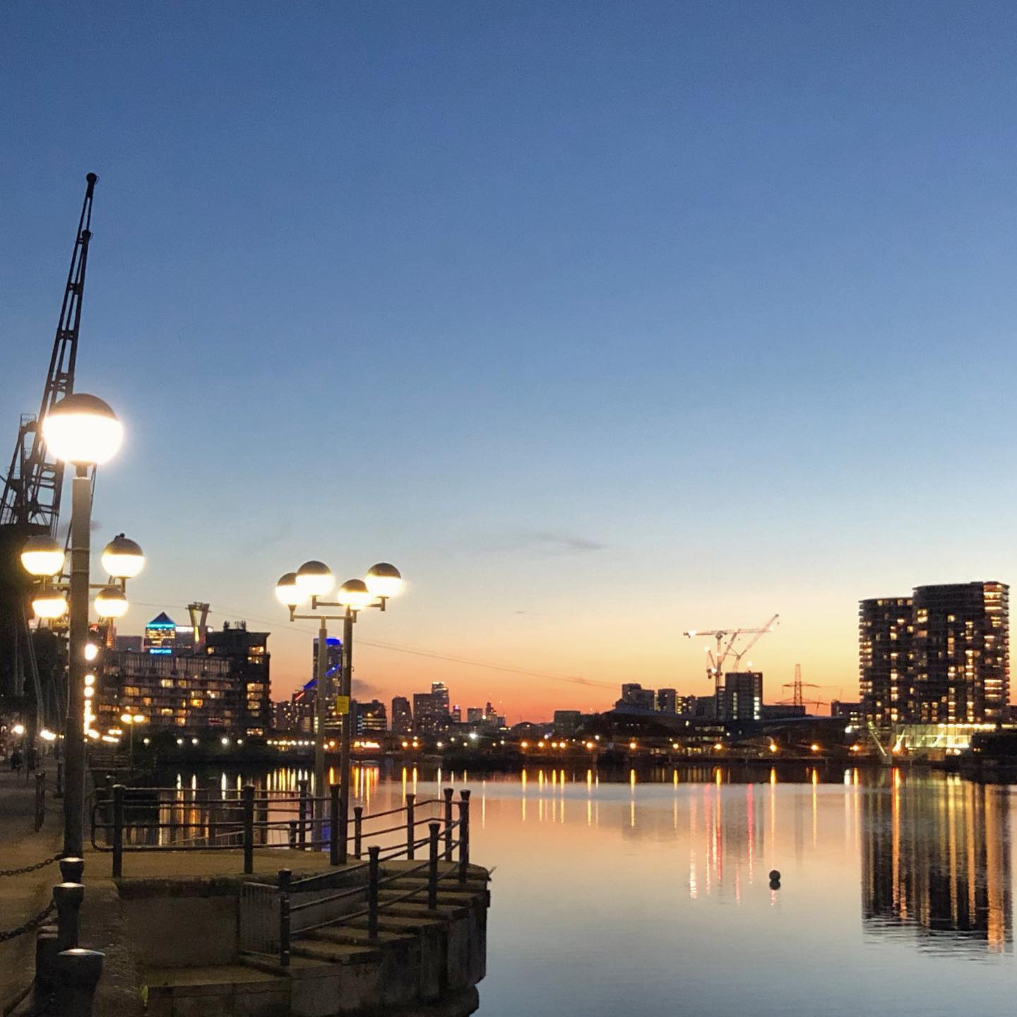 Dusk at Royal Victoria Dock