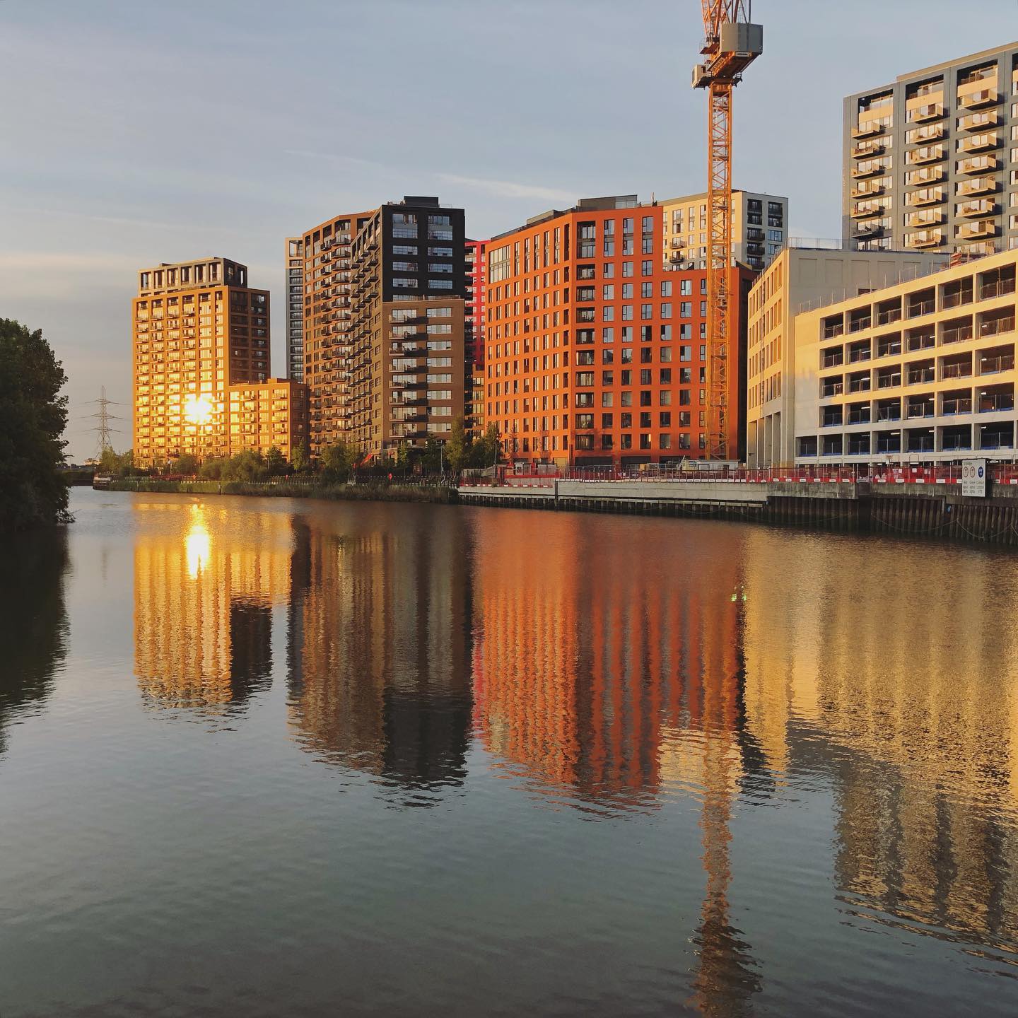 Evening light at London City Island