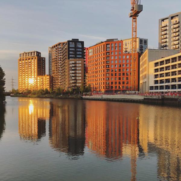 Evening light at London City Island