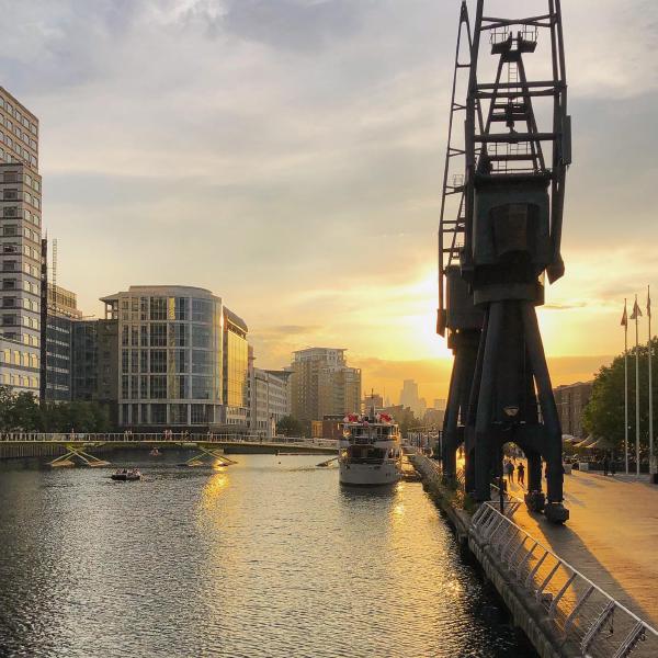 Evening light at West India Quay