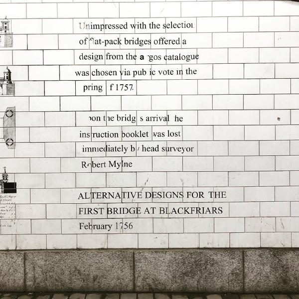 Alternative history at Blackfriars Bridge