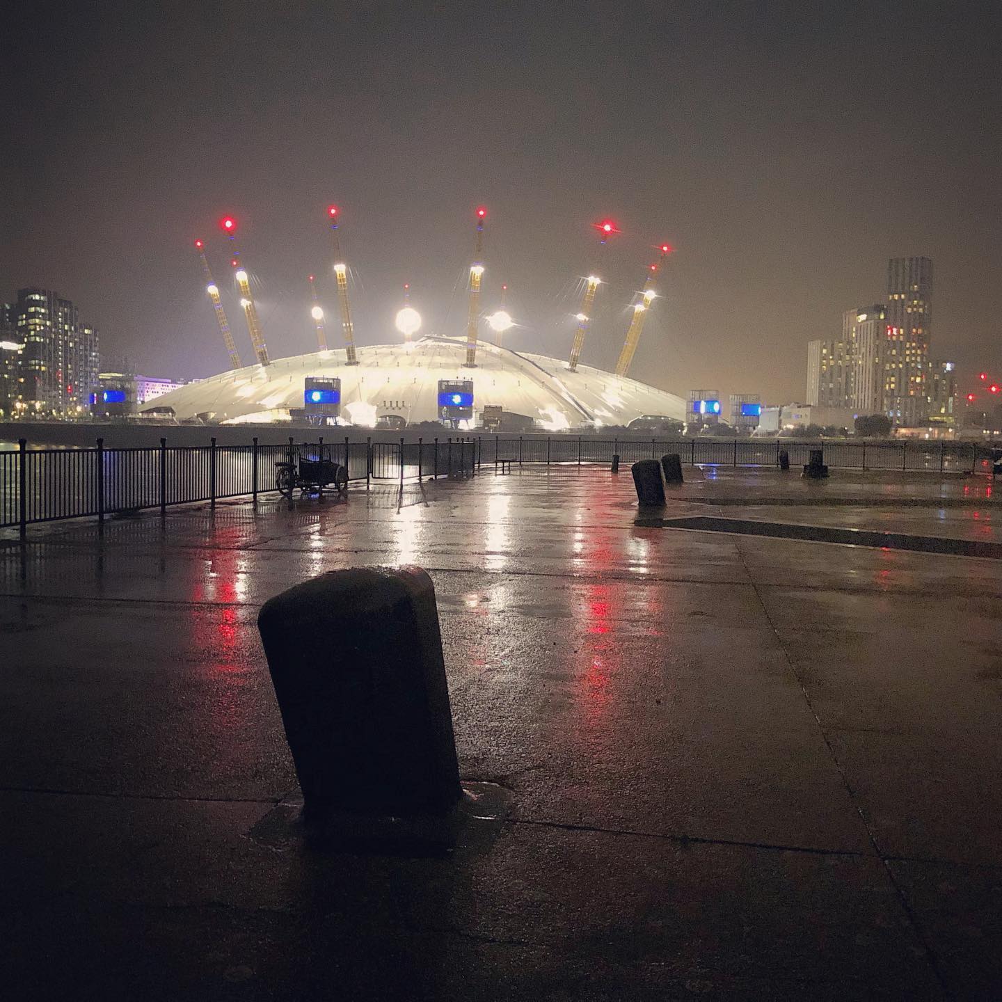 East India Docks Basin and the O2