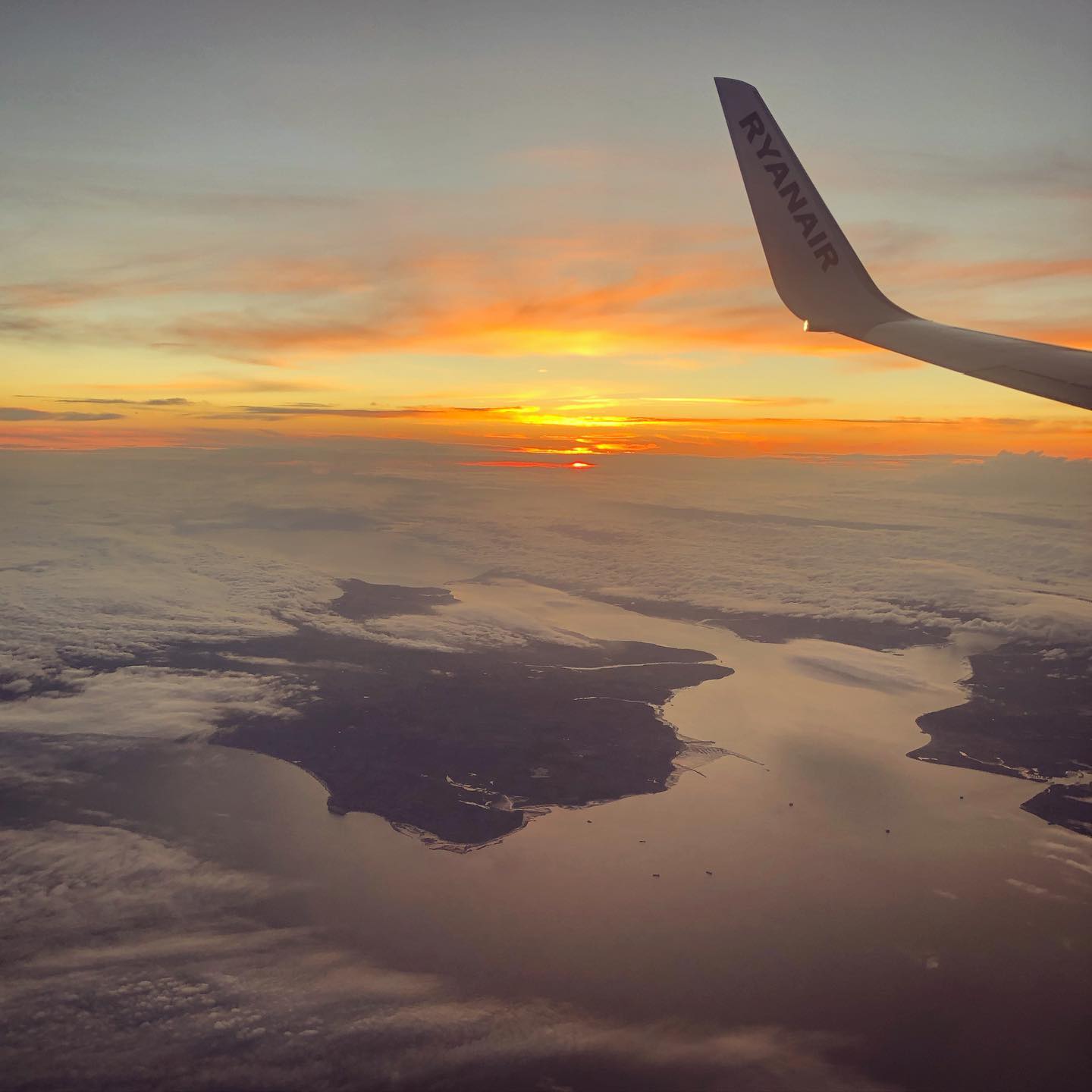 Sunset over the Isle of Wight