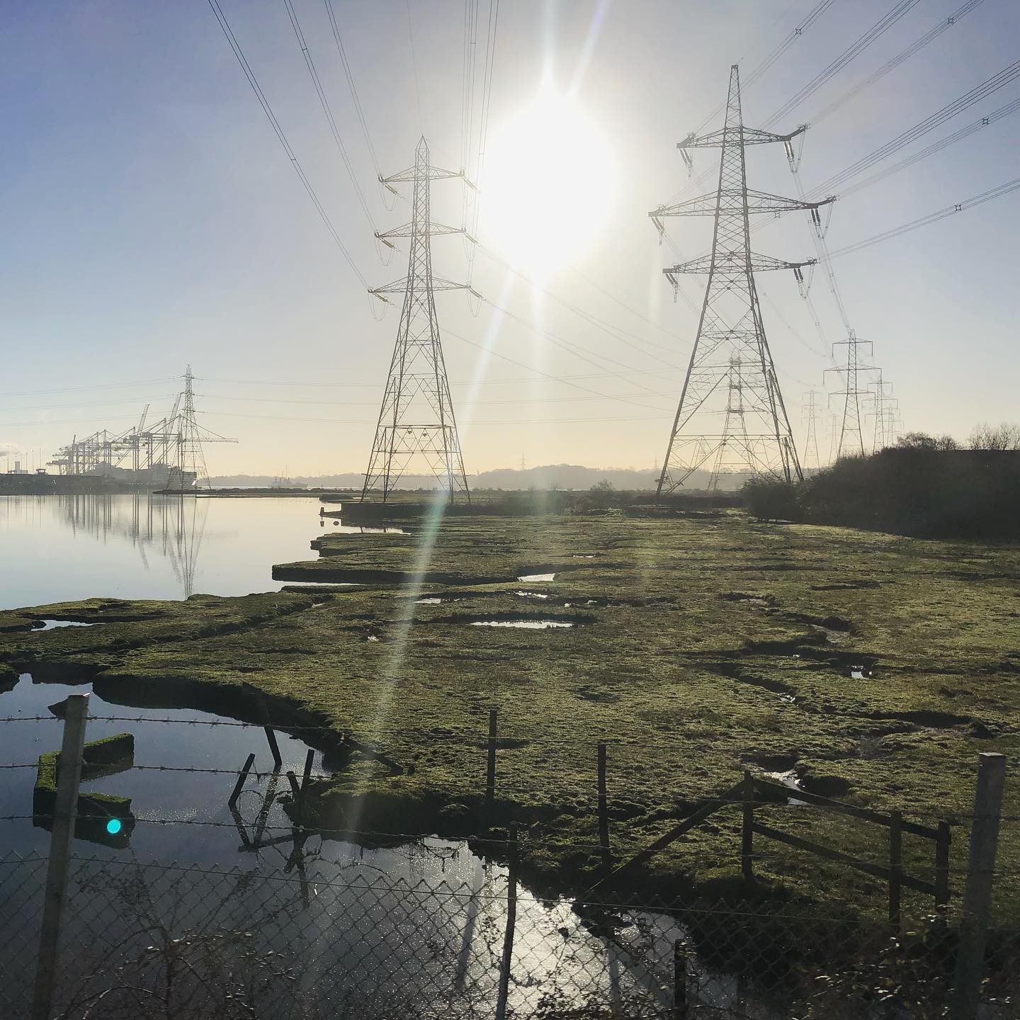 Flying past the River Test