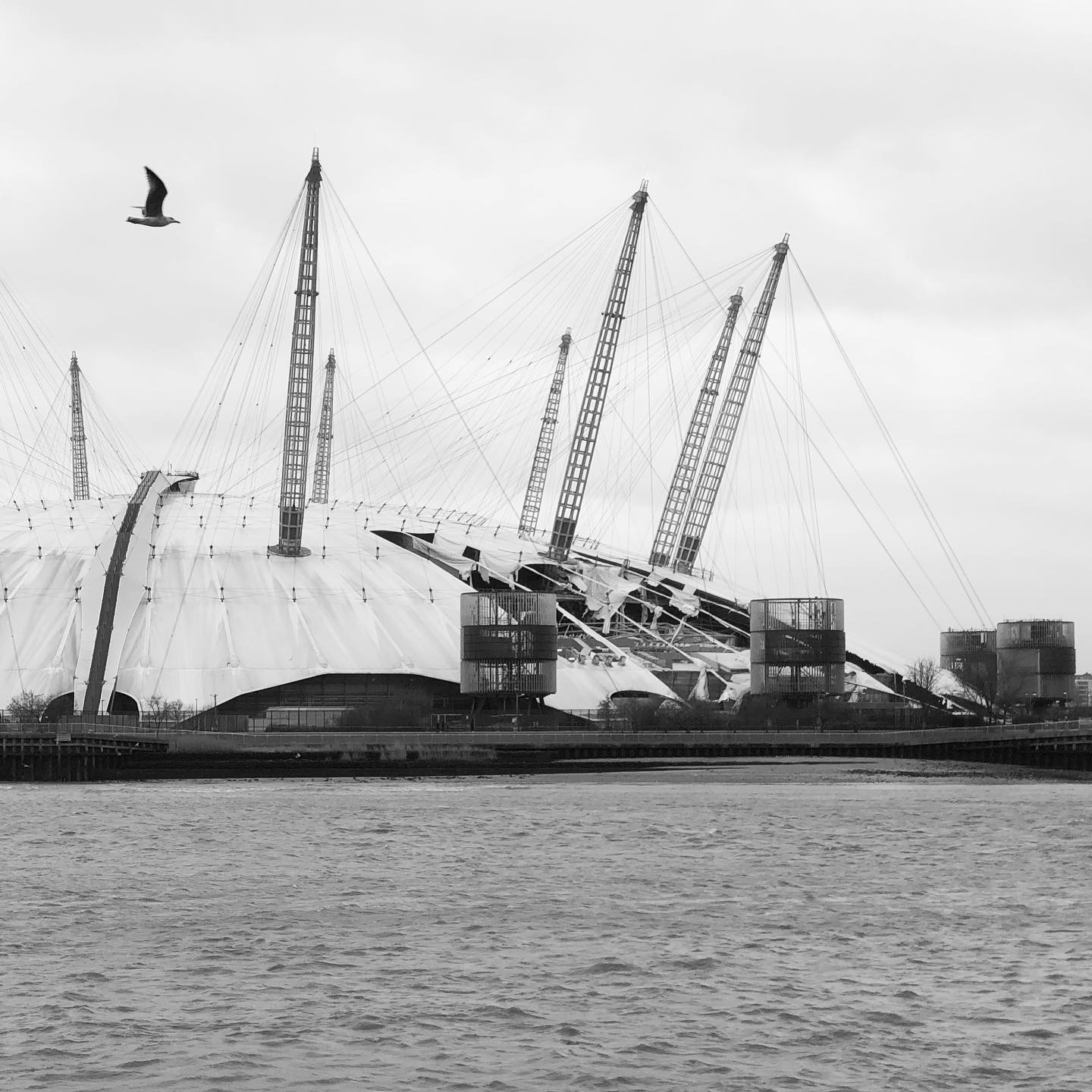 Storm damage at the O2