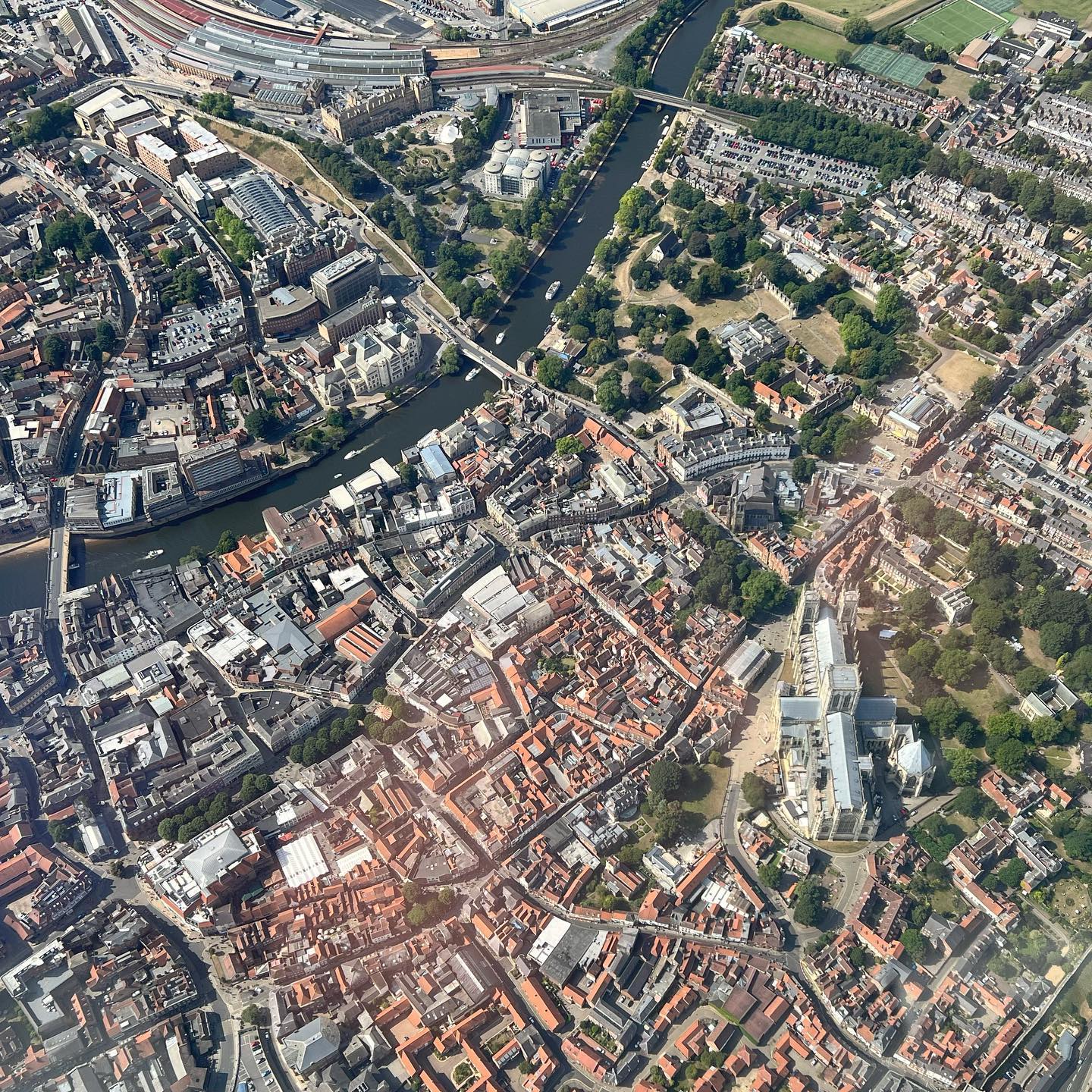 Birds eye view of York