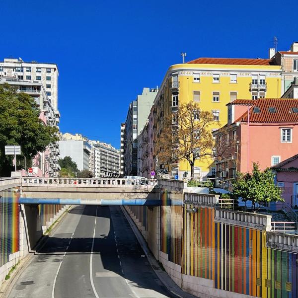 Colourful underpass