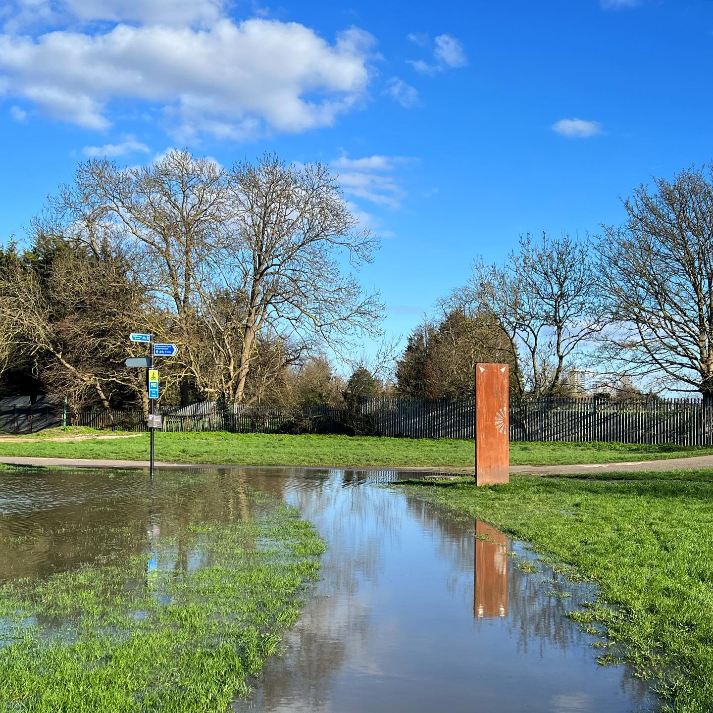 Roding Valley Way a little wet today