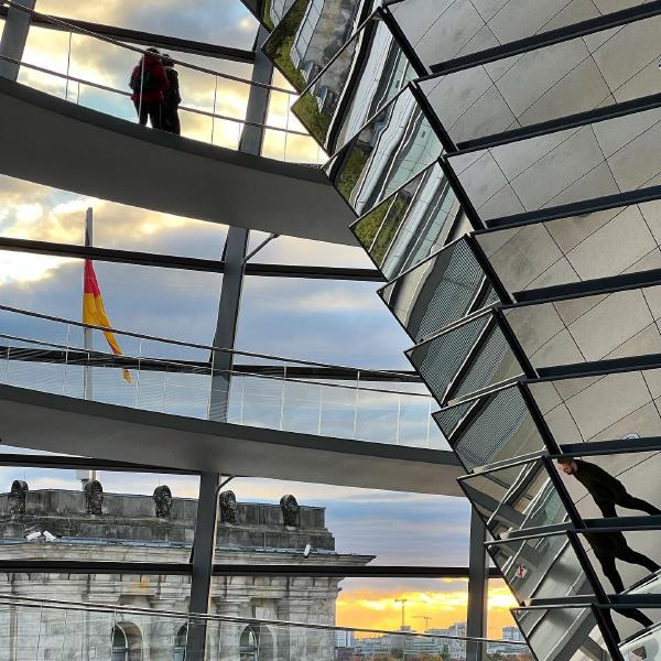 Inside the Reichstag dome