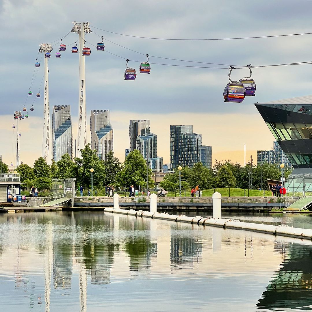 Cable Car Lit Up in Rainbow Colours for Pride Month