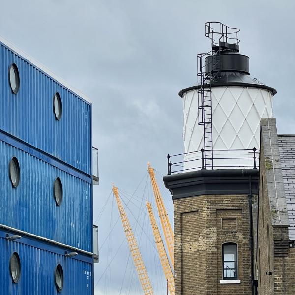 Looking through Trinity Buoy Wharf